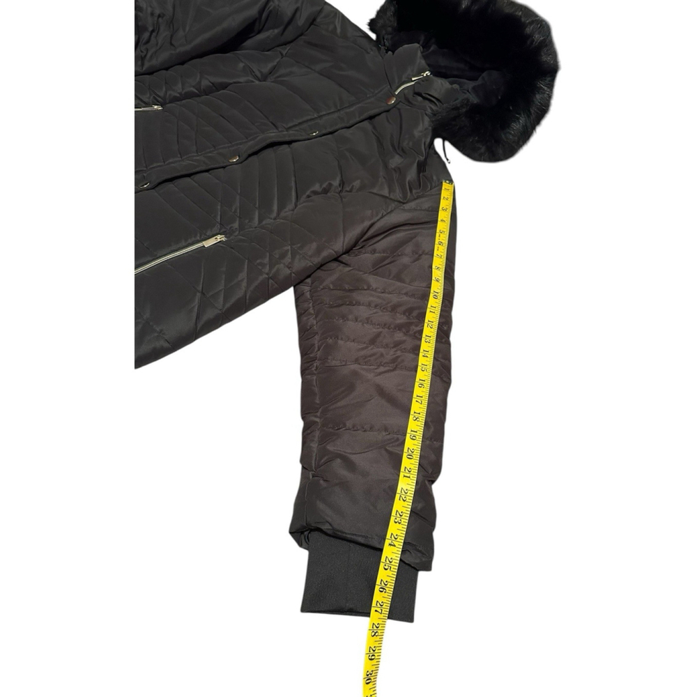 Catherines Womens 2X Winter Coat Removable Hood Black Long Parka Pockets NWOT - Picture 17 of 17